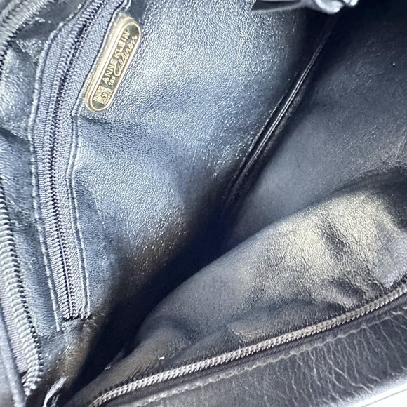 VTG Anne Klein For Calderon Handbag Women Black Bag Crossbody Shoulder Clutch - Picture 7 of 10